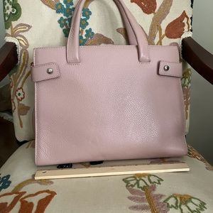 Maxima pink leather satchel handbag